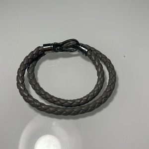 Mens Grey leather Tods Bracelet